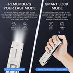 EDC Tactical Flashlight, Flat Flashlights Rechargeable, Dual-Switches LED Small - Image 4
