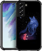 for Samsung Galaxy S22 Case, Galaxy Fox Wolf Pattern Graphic Design Girl Boy by FKBRCL4U