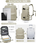 WONHOX Large Travel Backpack Carry on Flight Approved Laptop Work Business - Image 3