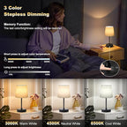 Wowag Small Cordless Table Lamp, 5000mAh Rechargeable Battery Operated Desk Lamp - Image 3