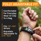Paracord Bracelet Compass Hiking Survival Kit Emergency Whistle Fire Starter - Image 7