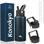 Konokyo 32 oz Insulated Water Bottle Stainless Steel Sport Bottles by Konokyo