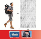 9 Pack Emergency Blankets, Outdoor Survival Emergency Insulated Gear, Mylar - Image 2