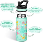 Fanhaw 18 Oz Kids Insulated Water Bottle - Image 2