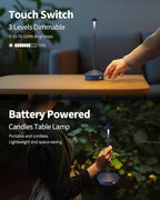 Modern Cordless Table Lamp Set of 2, Portable LED Desk Lamps, 4000mAh - Image 4
