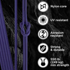 TECEUM Reflective Paracord Rope 1000 – 1000ft/200ft/100ft/50ft – 40+ Colors – - Image 3