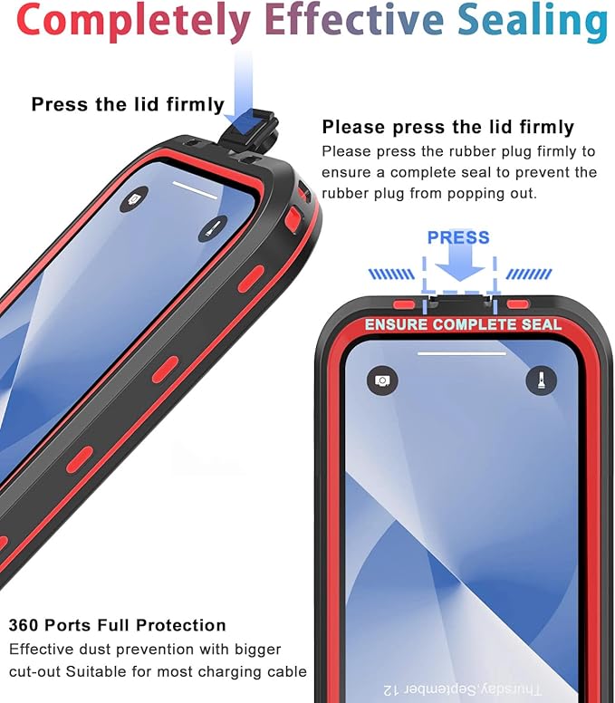 for iPhone 13 Case Waterproof Shockproof Dustproof Full-Body Sturdy - Image 3