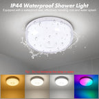 4-Pack Rechargeable Shower Light No Wiring, 15 RGBW Color Changeable Waterproof - Image 9