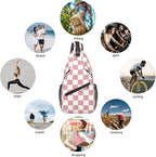 Checkered Crossbody Sling Bags for Women Men Checkerboard - Image 5