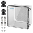 TICONN Outdoor Electrical Box Waterproof, Junction Box IP67 ABS Plastic by TICONN