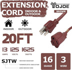 YOJOE Indoor Outdoor Extension Cord, 3 Prong 13A Weatherproof Power Cord - Image 2