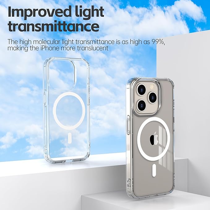 Magnetic Designed for iPhone 15 Pro Case Clear - Image 4