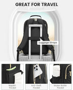 LOVEVOOK Laptop Backpack Purse for Women, Work Travel Computer Bags, College - Image 4