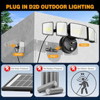 Onforu 150W 15000LM Dusk to Dawn Outdoor Lighting, 5 Heads Plug in Flood Lights - Image 2