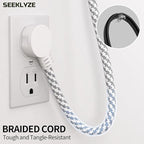 16 Gauge Braided Extension Cord 6 FT, 16/3 Flat Plug Power Cord Indoor - Image 5