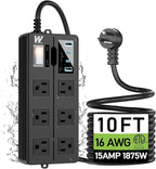 10FT Outdoor Waterproof Power Strip Surge Protector by Unknown