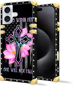Compatible with iPhone 16 Case, Praying Cross Hands Luxury Golden Decoration - Image 2