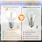 Mlambert 50Ft Outdoor String Lights, G40 Globe Patio Lights - Image 6