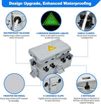 Hrensaw Medium Outdoor Electrical Box, Weatherproof Connection Box w/6 Cable - Image 3