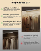EZVALO 17-Inch Motion Sensor Closet Lights, 3600mAh Rechargeable Battery LED - Image 2