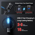 RECHOO Rechargeable Flashlights High Lumens 2 Pack, 7 Modes Dual-Switch - Image 5