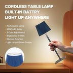 LUTEC 4 Pack Cordless Table Lamp, 6000mAh Rechargeable Battery Operated Desk - Image 3