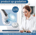 ASNUG Portable Neck Fan, Bladeless Neck Fan, USB Rechargeable Personal Fan - Image 2
