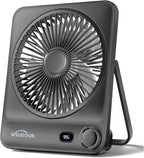 WHATOOK Large Travel Desk Fan: 10000mAh Battery 40 Hours Runtime Silent by FashionCaring-MakeitYours
