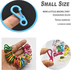 Mini Carabiner Clips with Metal Spring Wiregate Hook and Little Eye Hole - Image 5