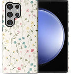 for Samsung Galaxy S24 Ultra Case, HL2 Beige Flower Branch Hybrid 2 Layer Hard by Unknown