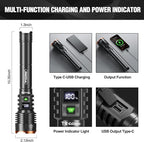 WdtPro Rechargeable LED Flashlights High Lumens, Super Bright 90000LM - Image 4