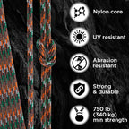 TECEUM 5/32" Paracord Rope 1000 – 1000ft / 200ft / 100ft / 50ft – Tactical - Image 3