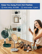 Primevolve Battery Operated Fan, Portable Rechargeable USB Floor Table Desk Fan - Image 5