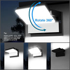 Modern Sleek Flood Lights Outdoor, 120W 5000K Dusk-to-Dawn Photocell - Image 3