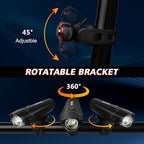 Ascher Ultra Bright USB Rechargeable Bike Light Set, Powerful Bicycle Front - Image 8