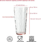 KOXIN-KARLU Mixed Drinkware 26-ounce Plastic Tumbler Acrylic Water Glasses - Image 2