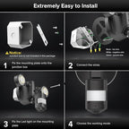 SANSI 25W 3000LM Motion Sensor Outdoor Security Lights, 5000K Daylight - Image 8