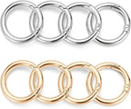 Gkeygo Key Ring Clip, 4/5 Inch Keychain Rings, 8 Pack Round Carabiner Clip - Image 9
