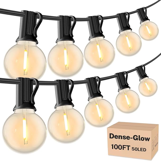 RTTY Outdoor LED String Lights 100 FT Patio Light by RTTY
