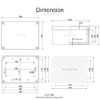 QILIPSU Junction Box with Mounting Plate 200x150x100mm - Image 6