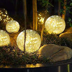 SyouHome Solar Garden Lights Outdoor Waterproof, 4 Pack 30 LEDs Cracked Glass - Image 8
