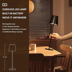 Kakanuo Cordless Table Lamps Pack of 4, Portable LED Battery Operated Lamp - Image 4