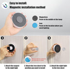 6 Pack Under Cabinet Lights, 16 LEDs Wireless Motion Sensor Light Puck Light - Image 5