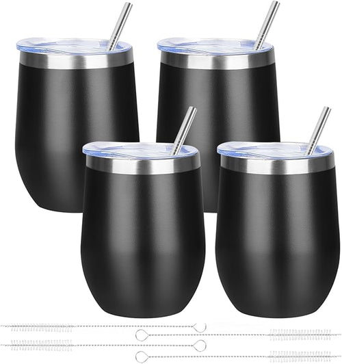 12oz/4 Pack Wine Tumbler Glasses by YEBTSLife