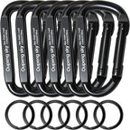 Carabiner Clip, Camping Accessories, Outdoors and Gym etc, D Shaped Spring Hook by Oupengsky