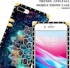 Compatible with iPhone 8 7 SE Case, Starry Sky Colourful Mandala Luxury Golden - Image 4