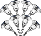 GIGALUMI 8 Pack Solar Pathway Lights, Solar Garden Lights Outdoor Warm White - Image 7