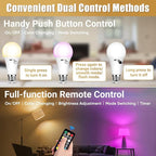 Yochoice 4-Pack Rechargeable Battery Powered Light Bulb, Dimmable A19 Light Bulb - Image 6