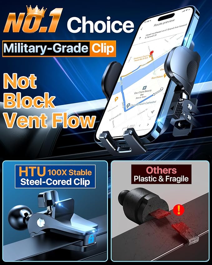 2026 Ultimate Best【True Military-Grade & Safety Cert】Car Phone Holder【Upgraded - Image 9