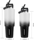 HYDROWION 32 oz Insulated Water Bottle, Car Water Bottle Holder - Image 6